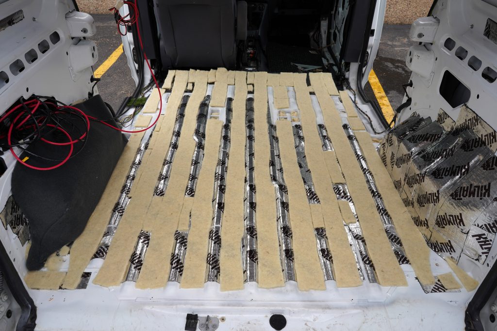 Insulating the floor in Transit Connect 2010 van conversion