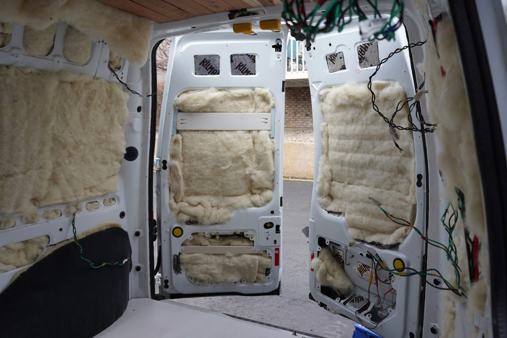 Wool insulation in Transit Connect 2010