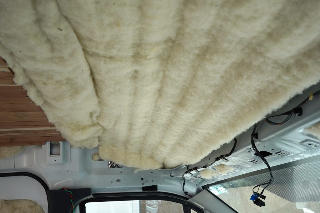 Wool insulation in Transit Connect 2010
